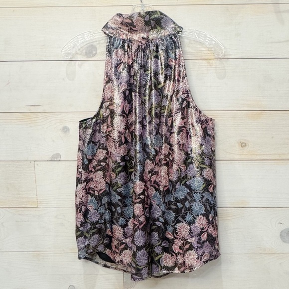 J. Crew Metallic floral jacquard Halter ❤️ - Picture 3 of 7
